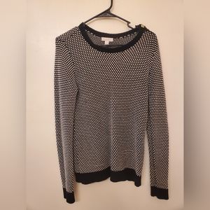 Charter Club Black White Sweater Size Medium